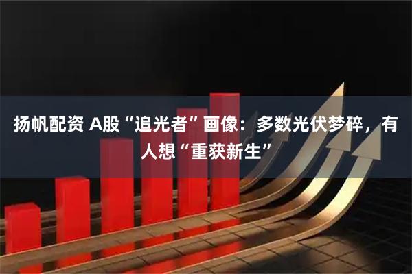 扬帆配资 A股“追光者”画像：多数光伏梦碎，有人想“重获新生”