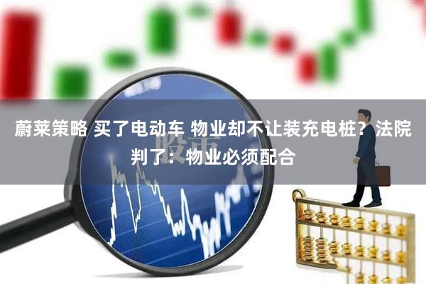 蔚莱策略 买了电动车 物业却不让装充电桩？法院判了：物业必须配合